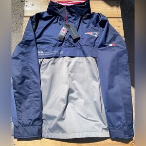 Tommy Hilfiger New England Patriots Anorak Hoodie Quarter Zip Jacket SZ XL NWT